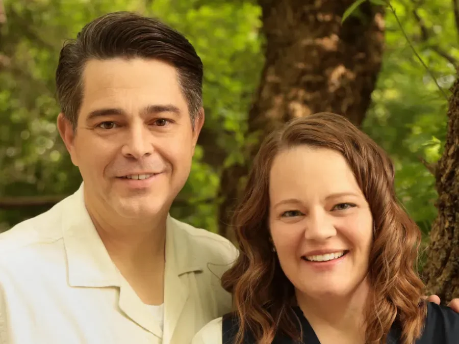Dr. Chris Godfrey and Jill, our office manager